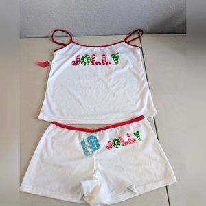 Christmas Holiday Girls Boy Shorts Top Lounge Set Costume Cosplay